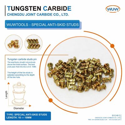 良い価格 Customized Tungsten Carbide Snow Tire Studs with 5.7-15 MM Overall Length and 6.5-12 MM Diameter for Bicycles Scooters ATV-UTV Forklift Auto Truck Off-Road Vehicle オンライン