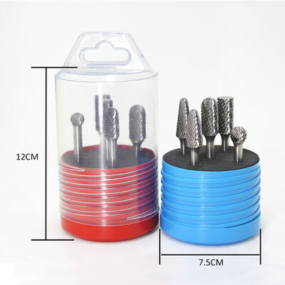 品質 5pcs 1/4 インチ 6mm シャンク ダブルカットカービッドローータリーバーセット 彫刻 磨き 彫刻 工場